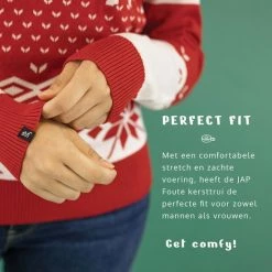 JAP Christmas JAP Foute Kersttrui - Classic One - Kerstcadeau Volwassenen - Dames En Heren - Kerst - M - Rood -Duurzamer-speelgoed Winkel 550x550 586