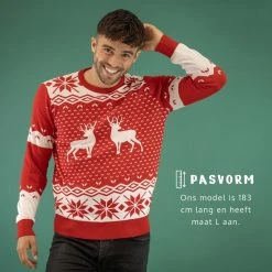 JAP Christmas JAP Foute Kersttrui - Classic One - Kerstcadeau Volwassenen - Dames En Heren - Kerst - M - Rood -Duurzamer-speelgoed Winkel 550x550 590