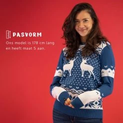 JAP Christmas JAP Foute Kersttrui - Classic One - Kerstcadeau Volwassenen - Dames En Heren - Kerst - 3XL - Blauw -Duurzamer-speelgoed Winkel 550x550 679