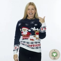 Jule Sweaters Foute Kersttrui Dames & Heren - Christmas Sweater "Cadeau Van Rudolf & De Kerstman" - 100% Biologisch Katoen - Kerst Trui Mannen & Vrouwen Maat S -Duurzamer-speelgoed Winkel 550x550 702