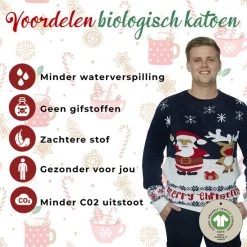 Jule Sweaters Foute Kersttrui Dames & Heren - Christmas Sweater "Cadeau Van Rudolf & De Kerstman" - 100% Biologisch Katoen - Kerst Trui Mannen & Vrouwen Maat S -Duurzamer-speelgoed Winkel 550x550 703