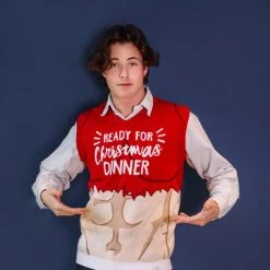 JAP Christmas JAP Foute Kerst Spencer - Ready For Christmas Dinner - Kersttrui Dames & Heren - Kerstcadeau - L - Rood -Duurzamer-speelgoed Winkel 550x550 724