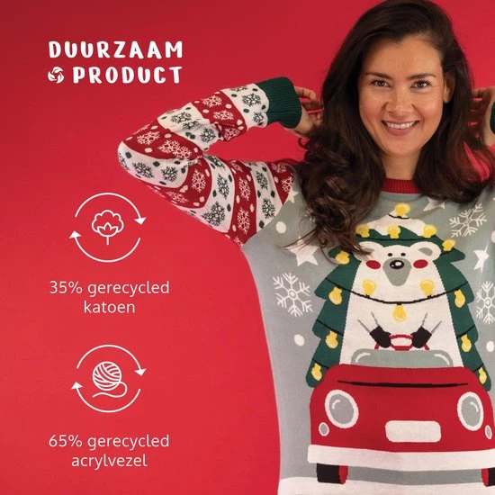 JAP Christmas JAP Foute Kersttrui - Driving Home For Christmas - Kerstcadeau Volwassenen - Dames En Heren - Kerst - 2XL - Blauw 4 JAP Christmas JAP Foute Kersttrui - Driving Home For Christmas - Kerstcadeau Volwassenen - Dames En Heren - Kerst - 2XL - Blauw - Afbeelding 4