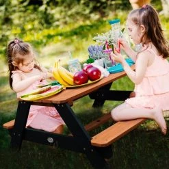 AXI Nick Picknicktafel Antraciet/bruin - Parasol Blauw/wit -Duurzamer-speelgoed Winkel 550x550 771