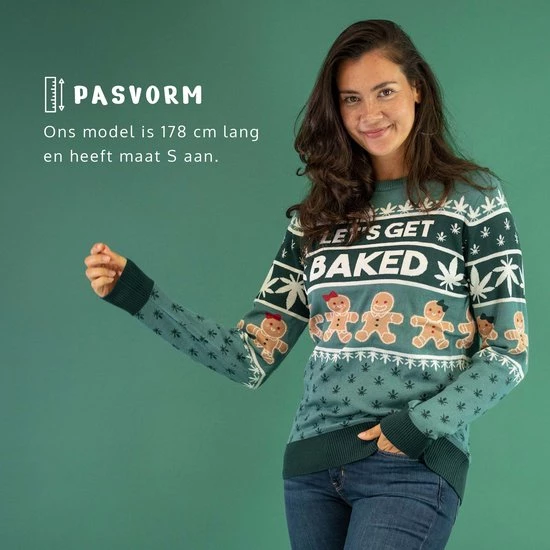 JAP Christmas JAP Foute Kersttrui - Let's Get Baked - Kerstcadeau Volwassenen - Dames En Heren - Kerst - 3XL - Groen 6 JAP Christmas JAP Foute Kersttrui - Let's Get Baked - Kerstcadeau Volwassenen - Dames En Heren - Kerst - 3XL - Groen - Afbeelding 6