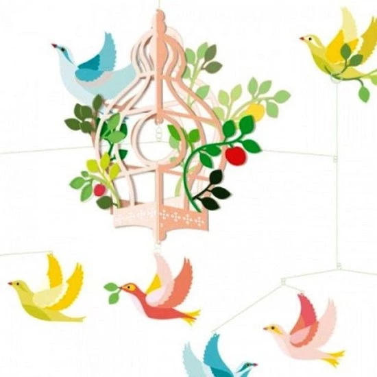 Djeco - Mobiel Vogelkooi 2 Djeco - Mobiel Vogelkooi - Afbeelding 2