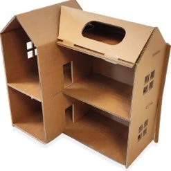 Kartonnen Poppenhuis - Cadeau Van Duurzaam Karton - Hobbykarton - KarTent -Duurzamer-speelgoed Winkel 550x557 5