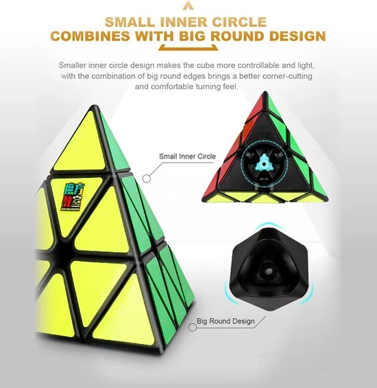 Moyu Meilong Pyraminx -ZWART 7 Moyu Meilong Pyraminx -ZWART - Afbeelding 7