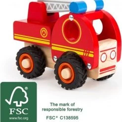 Small Foot Company Small Foot Brandweervoertuig Rood 13 X 7 X 10 Cm -Duurzamer-speelgoed Winkel 550x569 6