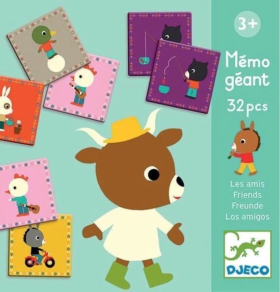 Memory Geant Vrienden Djeco +3jr 1 Memory Geant Vrienden Djeco +3jr