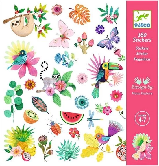 Djeco - Stickers Paradijs - 4 Stickervellen 4 Djeco - Stickers Paradijs - 4 Stickervellen - Afbeelding 4