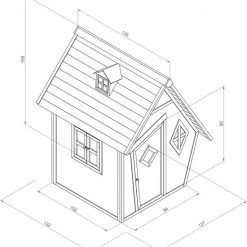 AXI Cabin Speelhuis In Grijs/Wit - Speelhuisje Voor De Tuin / Buiten - FSC Hout - Tuinhuisje Voor Kinderen - 10 Jaar Garantie -Duurzamer-speelgoed Winkel 550x575 8