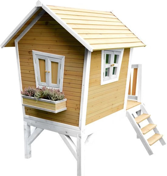 AXI Robin Speelhuis In Bruin/Wit - Met Verdieping En Paarse Glijbaan - Speelhuisje Voor De Tuin / Buiten - FSC Hout - Speeltoestel Voor Kinderen 24 AXI Robin Speelhuis In Bruin/Wit - Met Verdieping En Paarse Glijbaan - Speelhuisje Voor De Tuin / Buiten - FSC Hout - Speeltoestel Voor Kinderen - Afbeelding 24