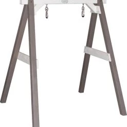 AXI Baby Schommel In Grijs/Wit Met Zitje In Grijs/Wit - FSC Hout - Babyschommel Voor Kindjes Van 9-36 Maanden - Met 4 Grondankers -Duurzamer-speelgoed Winkel 550x581 2