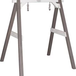 AXI Baby Schommel In Grijs/Wit Met Zitje In Blauw/Geel - FSC Hout - Babyschommel Voor Kindjes Van 9-36 Maanden - Met 4 Grondankers -Duurzamer-speelgoed Winkel 550x581 4