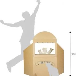 Kartonnen Poppenkast Inclusief Speeldieren - Sinterklaas Cadeau - Hobbykarton - KarTent -Duurzamer-speelgoed Winkel 550x588 2