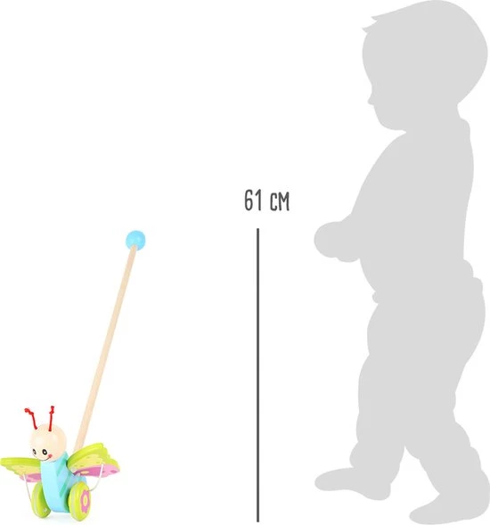 Small Foot Company Small Foot Stokroller Vlinder Hout 61 Cm 3 Small Foot Company Small Foot Stokroller Vlinder Hout 61 Cm - Afbeelding 3
