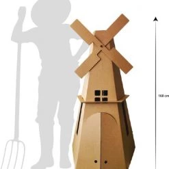 Kartonnen Windmolen - Cadeau Van Duurzaam Karton - Hobbykarton - KarTent -Duurzamer-speelgoed Winkel 550x591