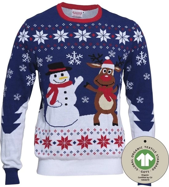 Jule Sweaters Foute Kersttrui Dames & Heren - Christmas Sweater "Beste Vrienden" - 100% Biologisch Katoen - Kerst Trui Mannen & Vrouwen Maat XL 1 Jule Sweaters Foute Kersttrui Dames & Heren - Christmas Sweater "Beste Vrienden" - 100% Biologisch Katoen - Kerst Trui Mannen & Vrouwen Maat XL