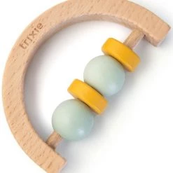Trixie - Houten Halve Cirkel Rammelaar - Mint Geel