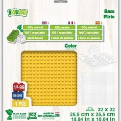Biobuddi Basisplaten 32x32 Basisplaat Geel BB-0095 Bumblebee Yellow -Duurzamer-speelgoed Winkel 550x610 1