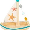 Small Foot Company Small Foot Zeilbootje Zeester Junior 17 X 8,5 Cm Hout/textiel