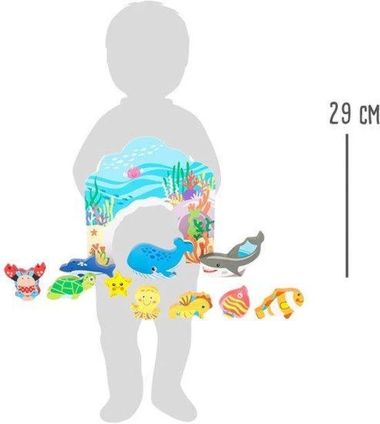 Small Foot Company Small Foot Onderwater Wereld Set Hout 28 X 29 Cm 13-delig 9 Small Foot Company Small Foot Onderwater Wereld Set Hout 28 X 29 Cm 13-delig - Afbeelding 9