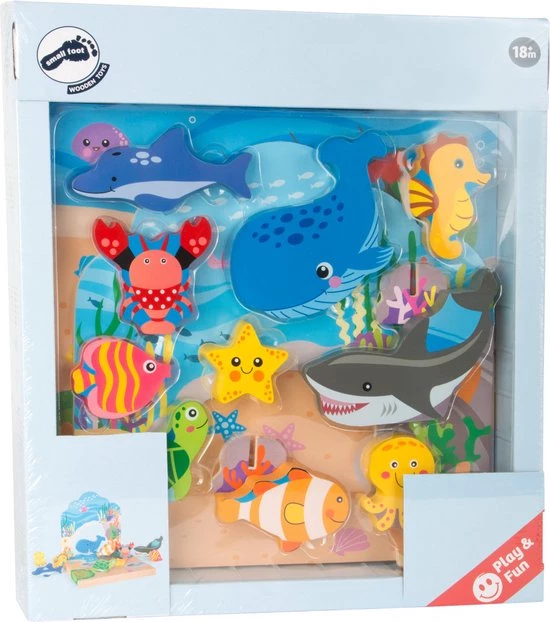 Small Foot Company Small Foot Onderwater Wereld Set Hout 28 X 29 Cm 13-delig 3 Small Foot Company Small Foot Onderwater Wereld Set Hout 28 X 29 Cm 13-delig - Afbeelding 3