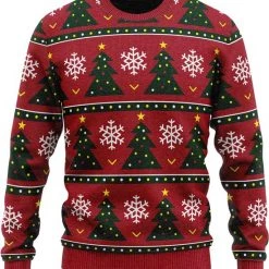 JAP Christmas JAP Foute Kersttrui - Christmas Tree - Kerstcadeau Volwassenen - Dames En Heren - Kerst - 3XL - Donker Rood