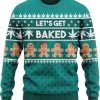 JAP Christmas JAP Foute Kersttrui - Let's Get Baked - Kerstcadeau Volwassenen - Dames En Heren - Kerst - 3XL - Groen