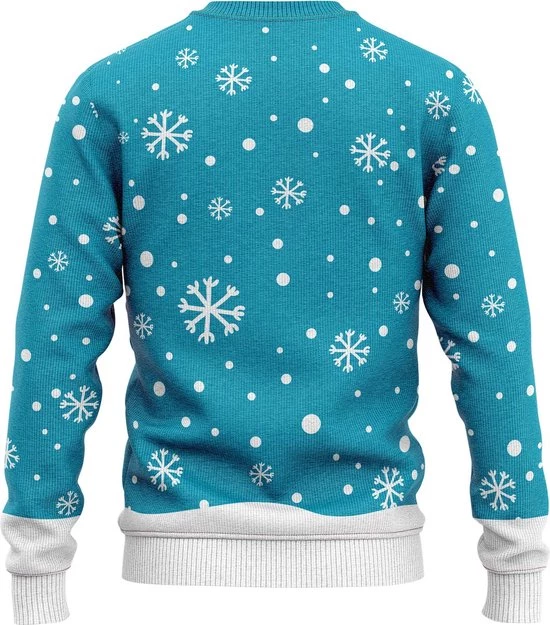 JAP Christmas JAP Foute Kersttrui - Rudolf Het Rendier - Kerstcadeau - Voor Kinderen - Kerst - 5/6 Jaar - Licht Blauw 2 JAP Christmas JAP Foute Kersttrui - Rudolf Het Rendier - Kerstcadeau - Voor Kinderen - Kerst - 5/6 Jaar - Licht Blauw - Afbeelding 2