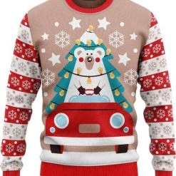 JAP Christmas JAP Foute Kersttrui - Driving Home For Christmas - Kerstcadeau Volwassenen - Dames En Heren - Kerst - L - Rood