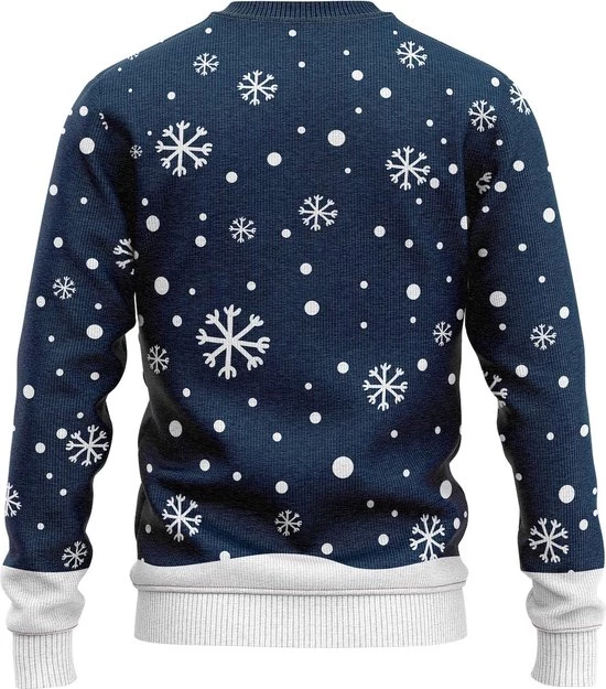 JAP Christmas JAP Foute Kersttrui - Rudolf Het Rendier - Kerstcadeau Volwassenen - Dames En Heren - Kerst - M - Donker Blauw 3 JAP Christmas JAP Foute Kersttrui - Rudolf Het Rendier - Kerstcadeau Volwassenen - Dames En Heren - Kerst - M - Donker Blauw - Afbeelding 3