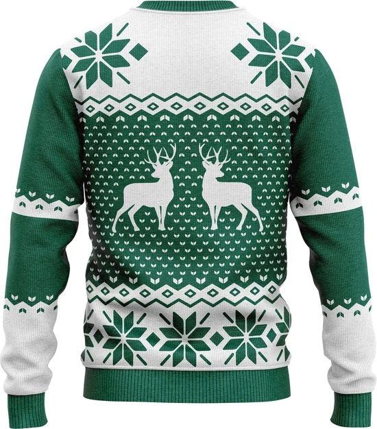 JAP Christmas JAP Foute Kersttrui - Classic One - Kerstcadeau Volwassenen - Dames En Heren - Kerst - 4XL- Groen 2 JAP Christmas JAP Foute Kersttrui - Classic One - Kerstcadeau Volwassenen - Dames En Heren - Kerst - 4XL- Groen - Afbeelding 2