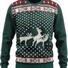 JAP Christmas JAP Foute Kersttrui - Rendier Trio - Kerstcadeau Volwassenen - Dames En Heren - Kerst - 2XL - Blauw