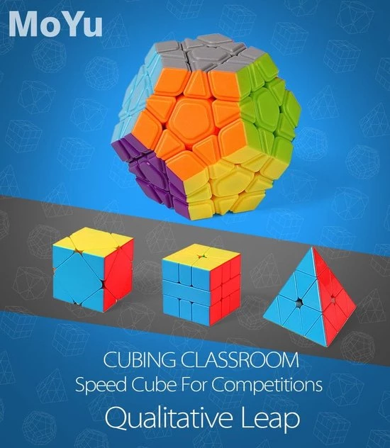 Moyu Meilong Megaminx, Pyraminx, Skewb, Square1 Kado Box 5 Moyu Meilong Megaminx, Pyraminx, Skewb, Square1 Kado Box - Afbeelding 5