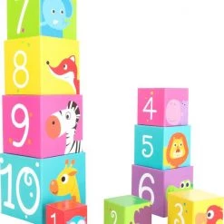 Small Foot Company Small Foot Stapelblokken Wilde Dieren 15 Cm