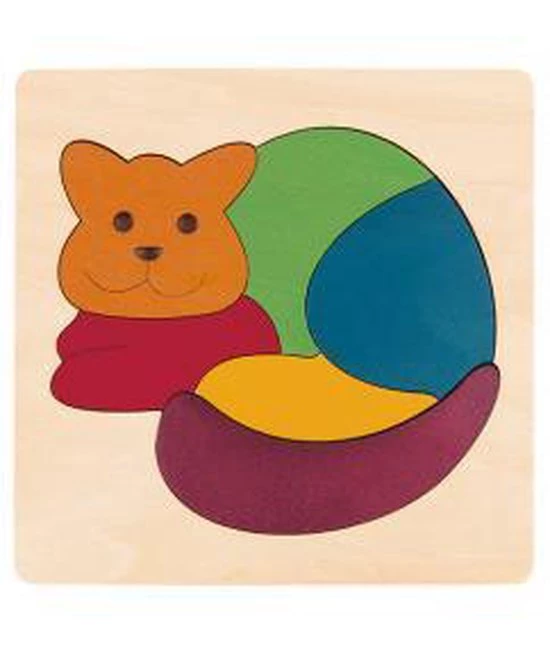 Hape Vormenpuzzel Rainbow Cat Junior Hout 6 Stukjes 2 Hape Vormenpuzzel Rainbow Cat Junior Hout 6 Stukjes - Afbeelding 2