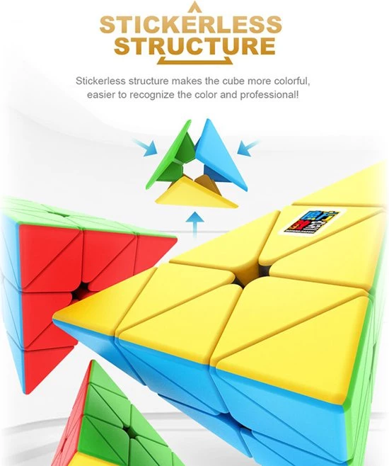 Moyu Meilong Pyraminx -ZWART 11 Moyu Meilong Pyraminx -ZWART - Afbeelding 11