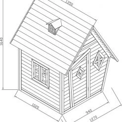 AXI Cabin Speelhuis In Grijs/Wit - Speelhuisje Voor De Tuin / Buiten - FSC Hout - Tuinhuisje Voor Kinderen - 10 Jaar Garantie -Duurzamer-speelgoed Winkel 550x667 1