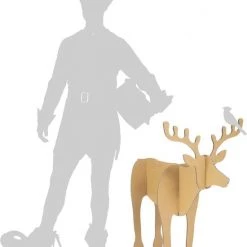 Set Van 2 Kartonnen Rendieren Voor Arrenslee - Kerstdecoratie - Cadeau Van Duurzaam Karton - Hobbykarton - KarTent -Duurzamer-speelgoed Winkel 550x673 2