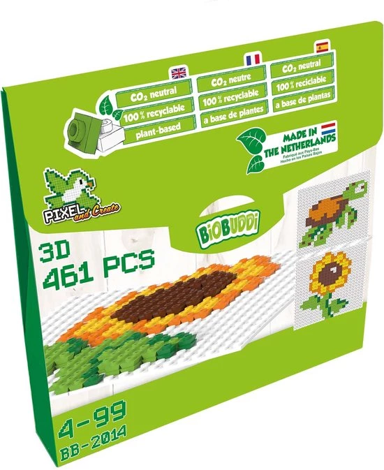 Biobuddi Pixel & Create Bloem En Schildpad BB-2014 3 Biobuddi Pixel & Create Bloem En Schildpad BB-2014 - Afbeelding 3