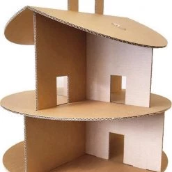 Kartonnen Poppenhuis Rond - Cadeau Van Duurzaam Karton - Hobbykarton - KarTent -Duurzamer-speelgoed Winkel 550x678 2