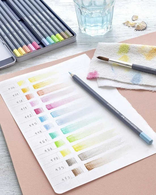 Faber-Castell Aquarel Kleurpotlood - Goldfaber - 480 Pastel Omber - FC-114680 3 Faber-Castell Aquarel Kleurpotlood - Goldfaber - 480 Pastel Omber - FC-114680 - Afbeelding 3