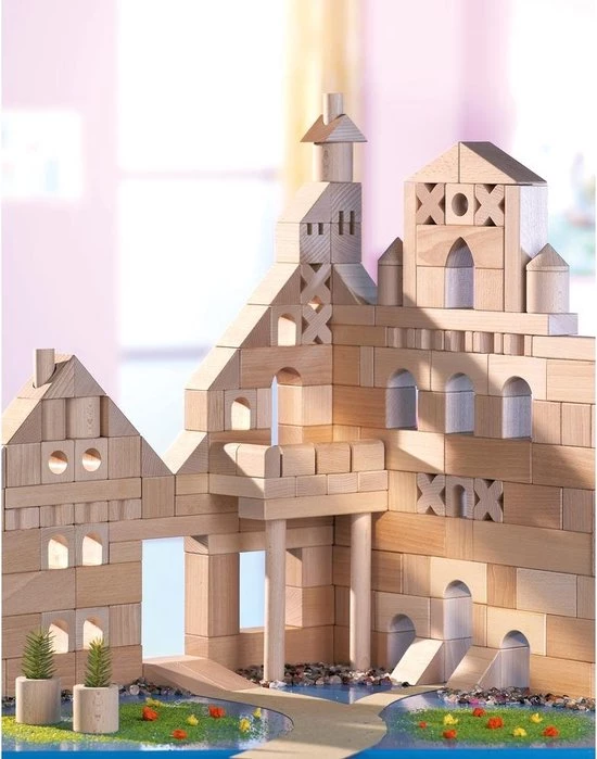 Haba Blokken Blokken Modern Groot Basispakket - 60 Blokken 4 Haba Blokken Blokken Modern Groot Basispakket - 60 Blokken - Afbeelding 4