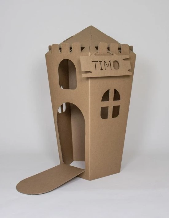 Kartonnen Speel Kasteel - Speelhuisje - Sinterklaas Cadeau - Hobbykarton - KarTent 4 Kartonnen Speel Kasteel - Speelhuisje - Sinterklaas Cadeau - Hobbykarton - KarTent - Afbeelding 4