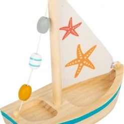 Small Foot Company Small Foot Zeilbootje Zeester Junior 17 X 8,5 Cm Hout/textiel -Duurzamer-speelgoed Winkel 550x711