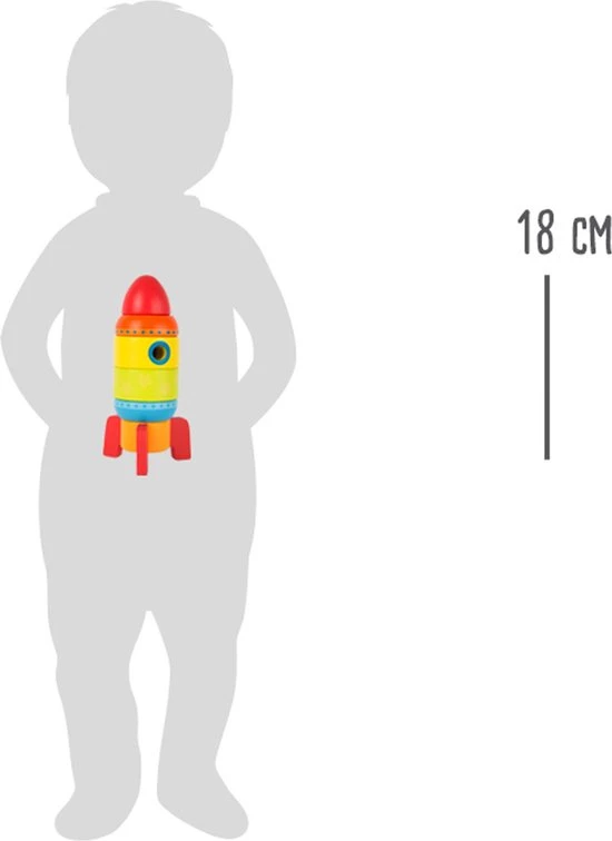 Small Foot Company Small Foot Stapel Raket Gekleurd 4 Small Foot Company Small Foot Stapel Raket Gekleurd - Afbeelding 4