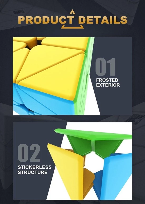 Moyu Meilong Pyraminx -ZWART 18 Moyu Meilong Pyraminx -ZWART - Afbeelding 18