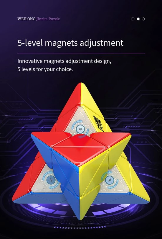 Moyu Weilong Pyraminx Magnetic - STANDARD EDITION 7 Moyu Weilong Pyraminx Magnetic - STANDARD EDITION - Afbeelding 7